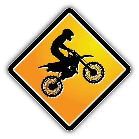 DOPASTICKER Motocross Sign Sticker Decal Phone Decal Water Bottle Stickers, Cars Stickers, Water Bottle Stickers For Kids