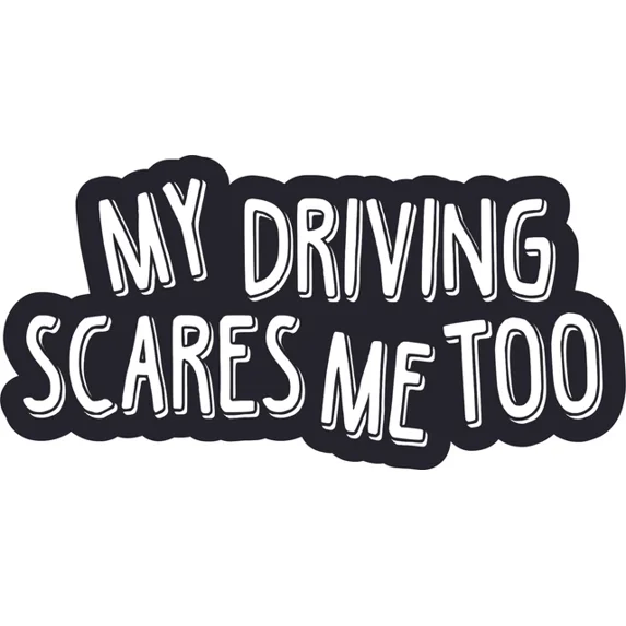 DOPASTICKER My Driving Scares Me Too Sticker Phone Sticker, Latop ...