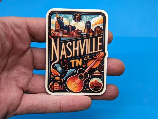 DOPASTICKER Nashville Tennessee Travel Sticker For Laptop, Car, Water ...