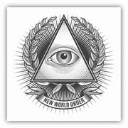 DOPASTICKER New World Order All Seeing Eye Masonic Sticker Phone Water Bottle Stickers, Cars Stickers, Water Bottle Stickers For Kids