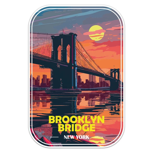 Bridge Sticker DOPASTICKER New York Brooklyn Bridge Sticker Decal Phone Decal Water ...