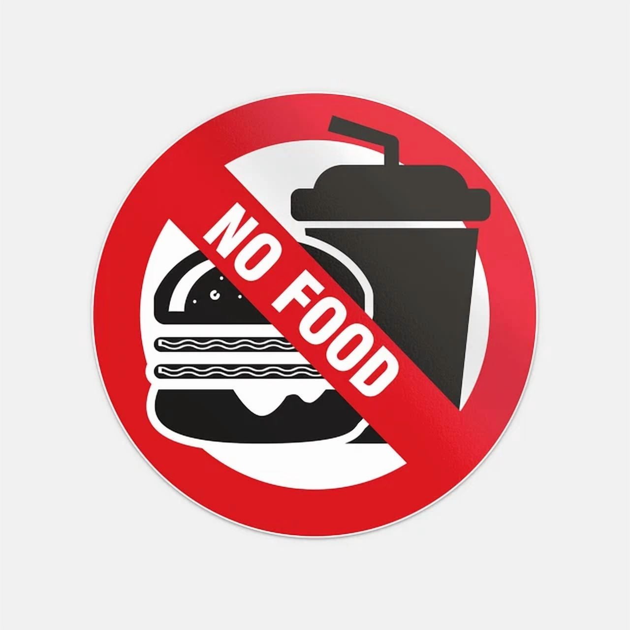 DOPASTICKER No Food Prohibition Sticker Decal Phone Decal Water Bottle ...
