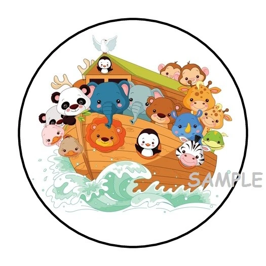 DOPASTICKER Noah'S Ark Stickers Party Favors Baby Shower Phone Decal ...