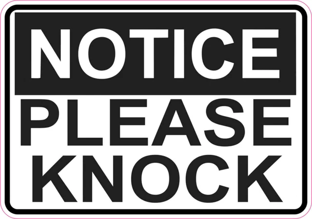 DOPASTICKER Notice Please Knock Sticker Business Door Sticker Phone ...