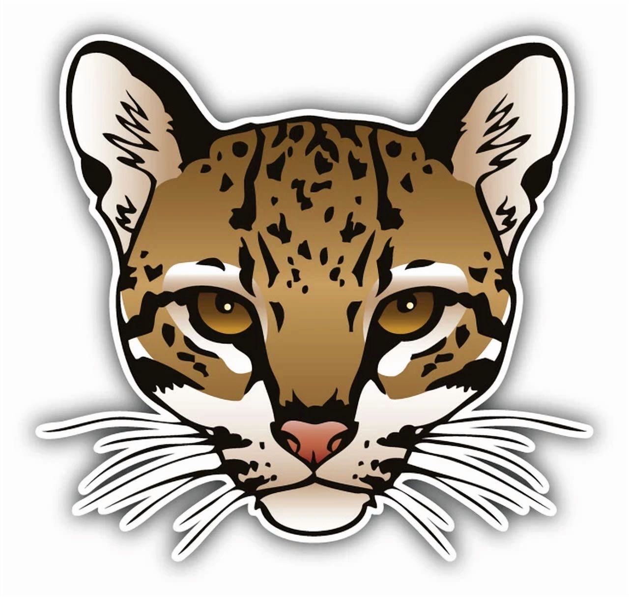 DOPASTICKER Ocelot Face Sticker Decal Phone Decal Water Bottle Stickers ...
