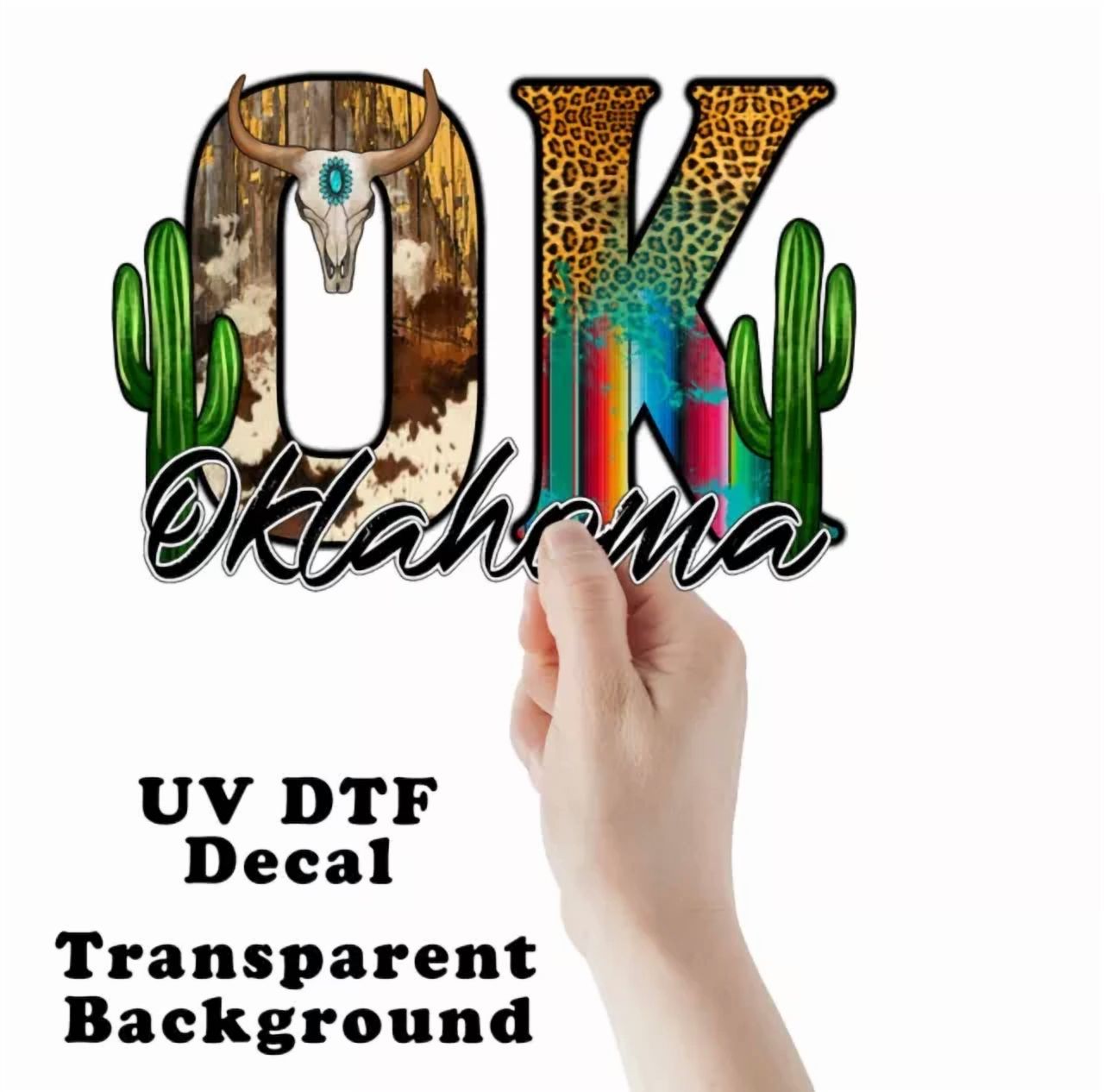 DOPASTICKER Oklahoma Western Sticker - Design Preview Only Decorative ...