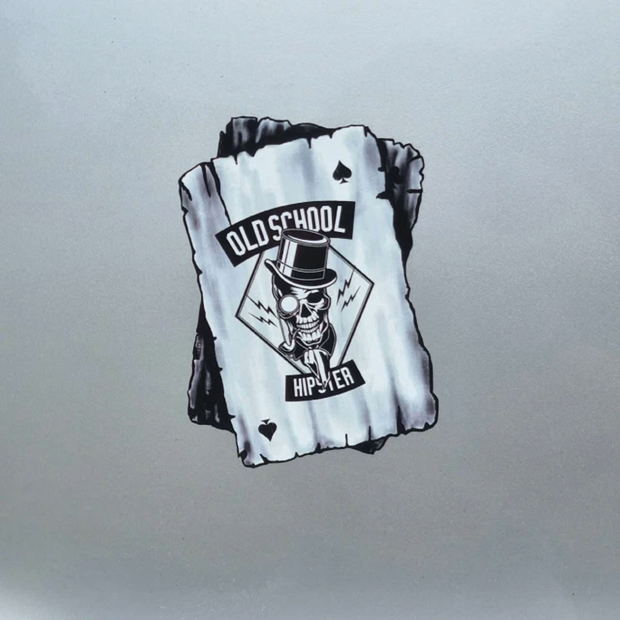 DOPASTICKER Old School Hipster Skull Ace Of Spade Cards Sticker Decal ...