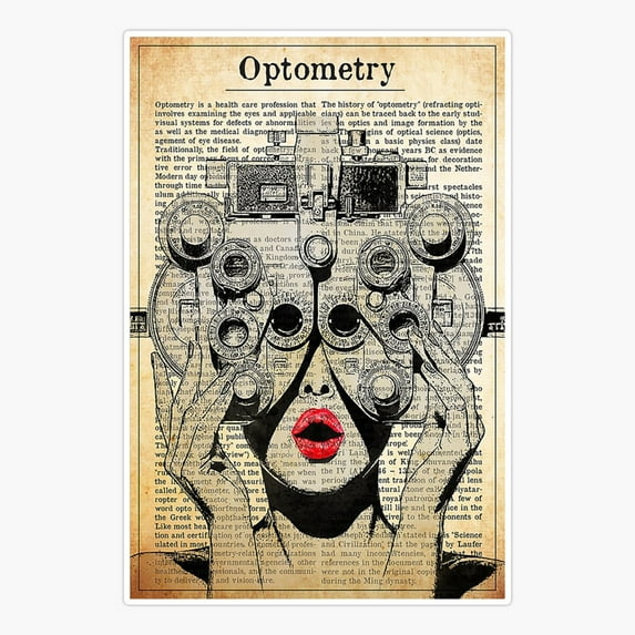 DOPASTICKER Optometry Phoropter Sticker, Phone Sticker Water Bottle ...