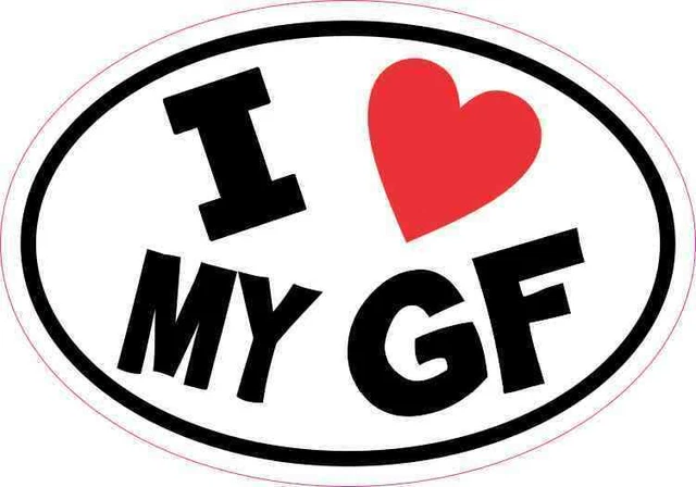 Property Sticker Gf DOPASTICKER Oval I Love My Gf Sticker Girlfriend Car Truck Cup Tumbler ...