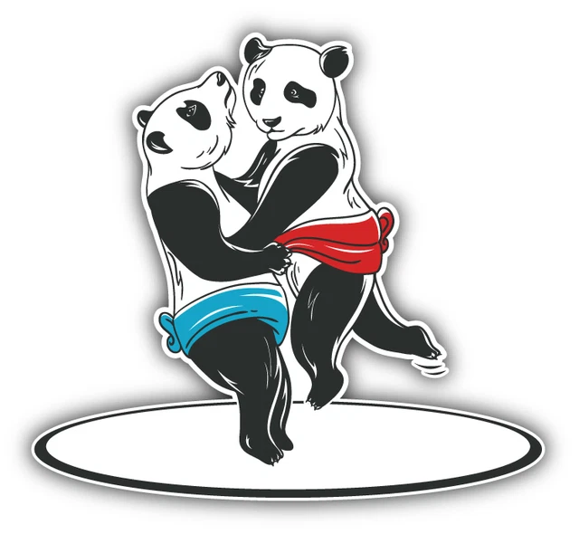 DOPASTICKER Panda Sumo Sticker Decal Phone Decal Water Bottle Stickers ...