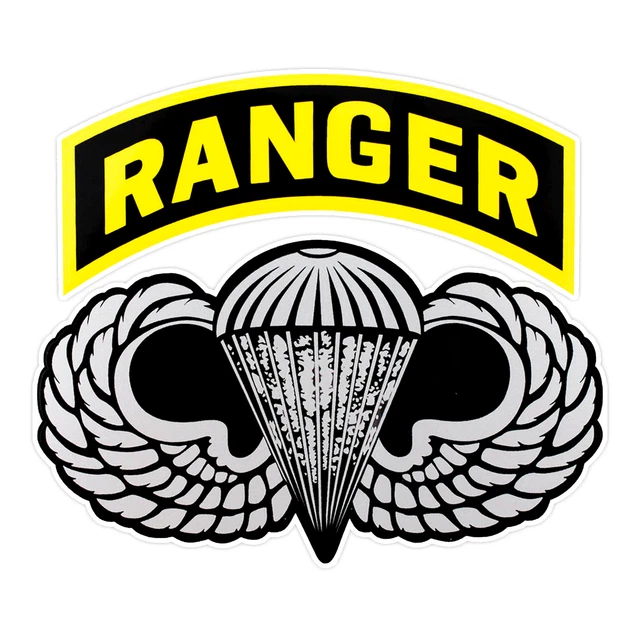 DOPASTICKER Parachute Wings With Ranger Arc Sticker Military Soldier ...