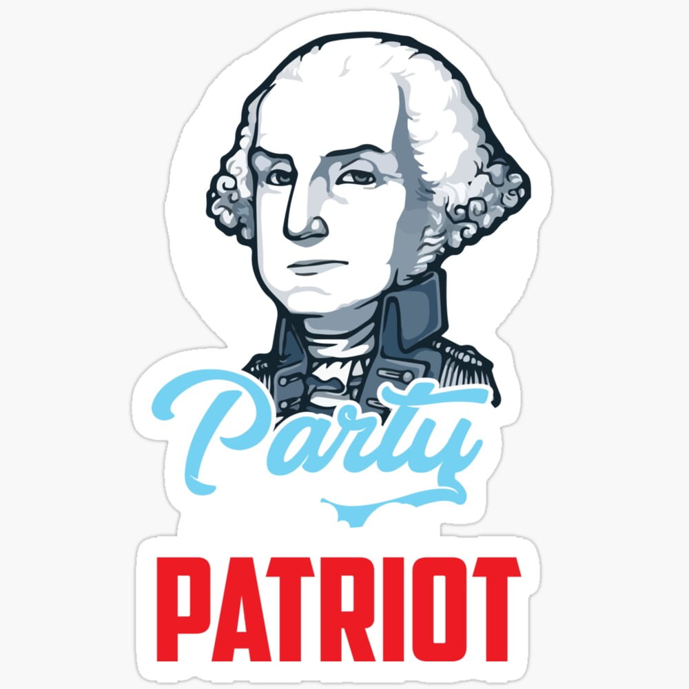 DOPASTICKER Party Like A Patriot George Washington Sticker Phone Decal ...