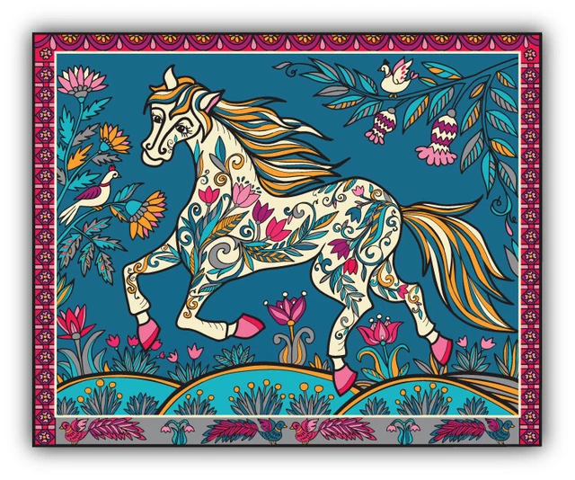 DOPASTICKER Patterned Horse World Sticker Decal Phone Decal Water ...