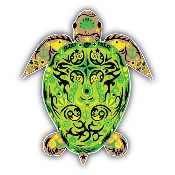 Turtle Vinyl Decal Sticker – White, Glossy, Self-Adhesive For Car/Laptop/Window, Australia