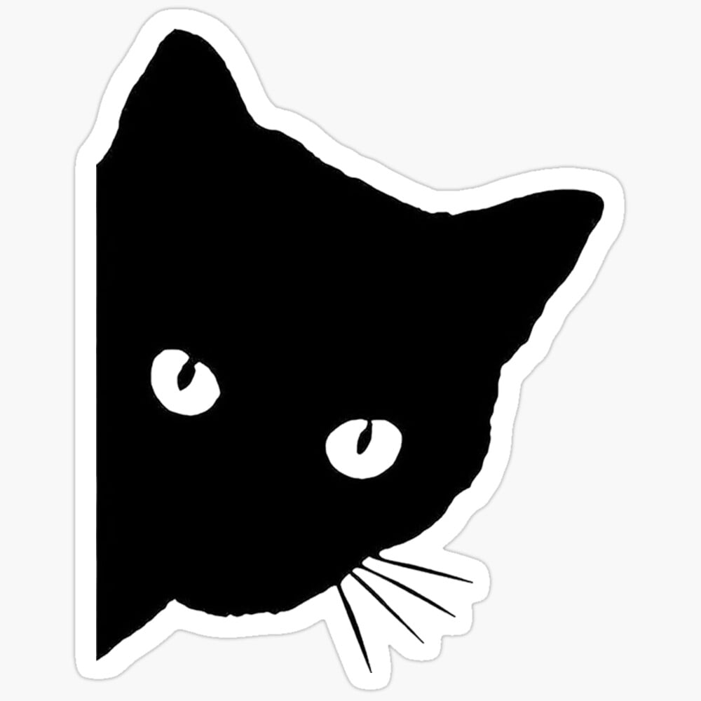 DOPASTICKER Peaking Kitty Gift You - Phone Stickers, Waterproof Decals ...