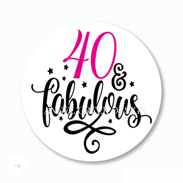 DOPASTICKER Pink 40 & Fabulous Scrapbook Stickers 40Th Birthday Phone ...