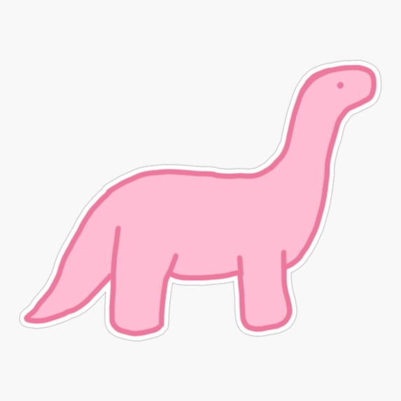 DOPASTICKER Pink Dinosaur Sticker (2In) Sticker, Phone Sticker Car ...