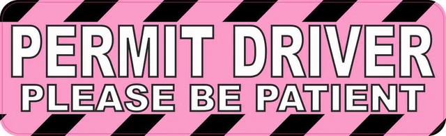 DOPASTICKER Pink Please Be Patient Permit Driver Sticker Phone Sticker ...