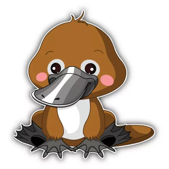 DOPASTICKER Platypus Baby Sticker Decal Phone Decal Water Bottle ...
