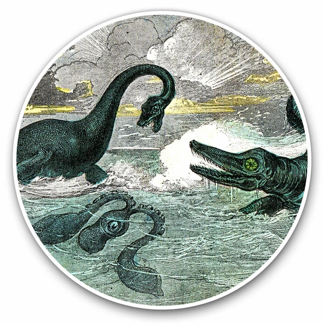 DOPASTICKER Plesiosaur Ichthyosaur Dinosaur Sea Cool Gift Decorative ...