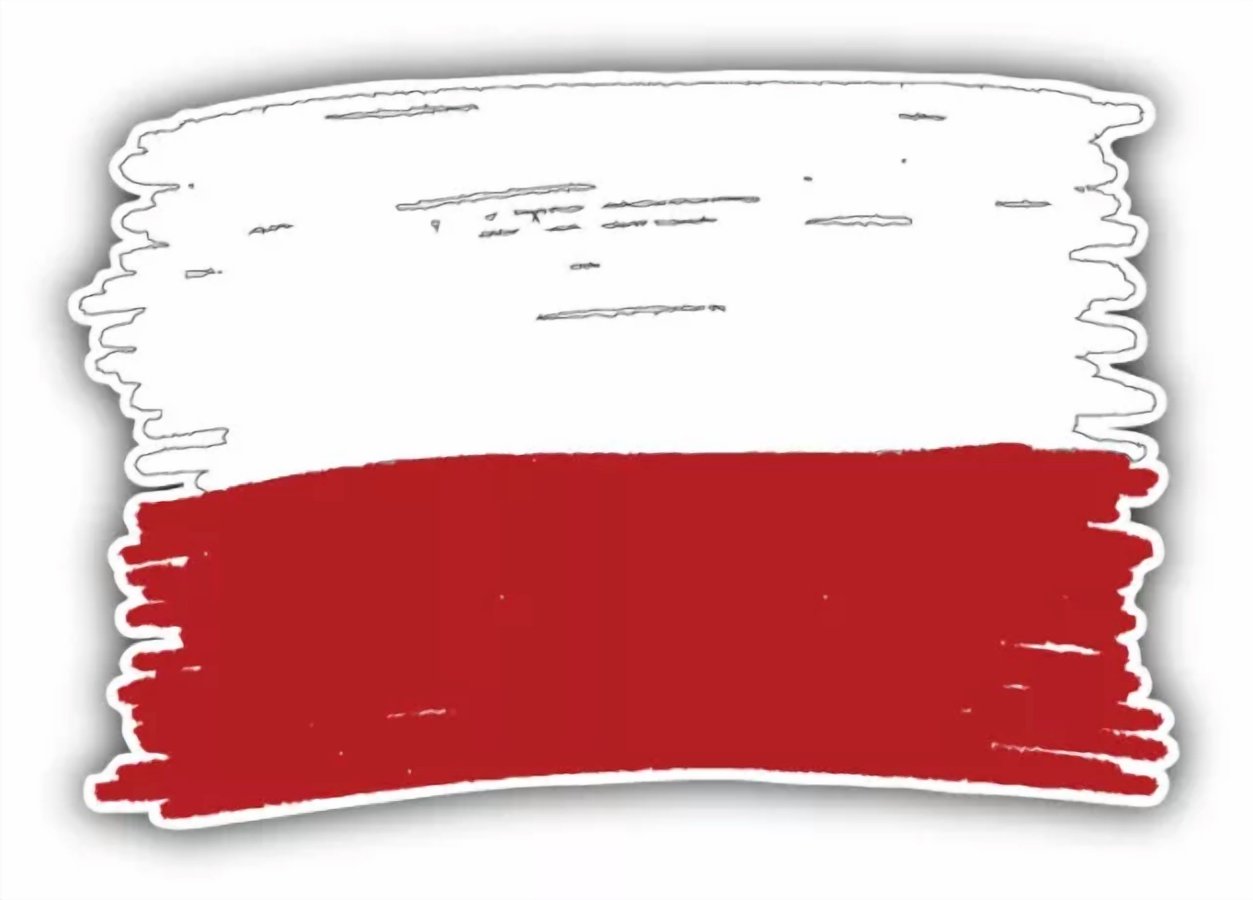Stickers Poland Resin Domed Flag 3D Adhesive Decals
