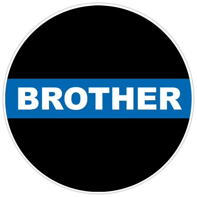 DOPASTICKER Police Law Enforcement Thin Blue Line Brother Sticker ...