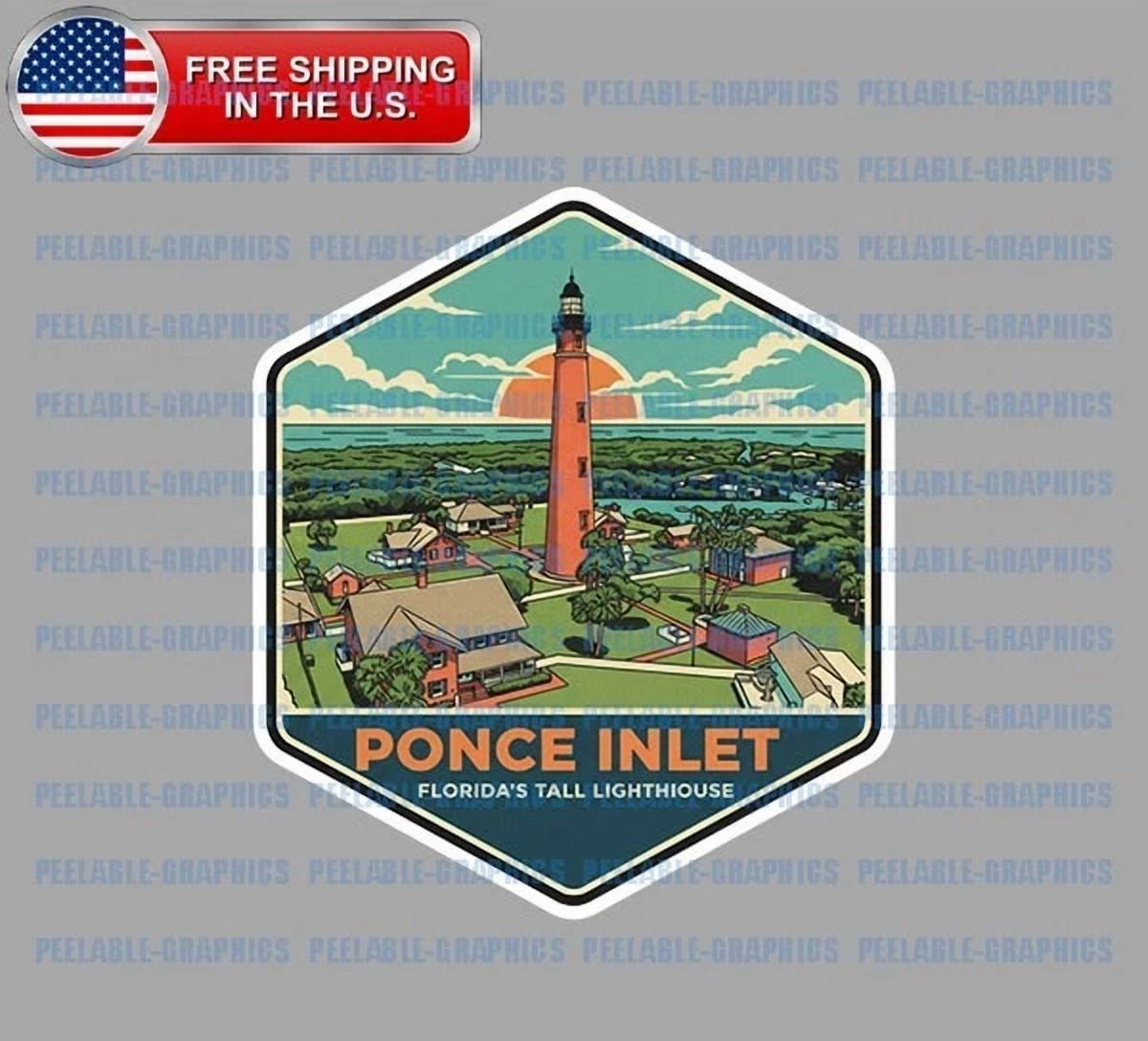 DOPASTICKER Ponce Inlet Florida Sticker Souvenir Travel Sticker Phone ...