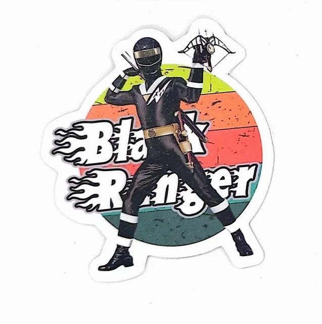 DOPASTICKER Power Rangers Ninja Sentai Kakuranger Black Ranger Sticker ...