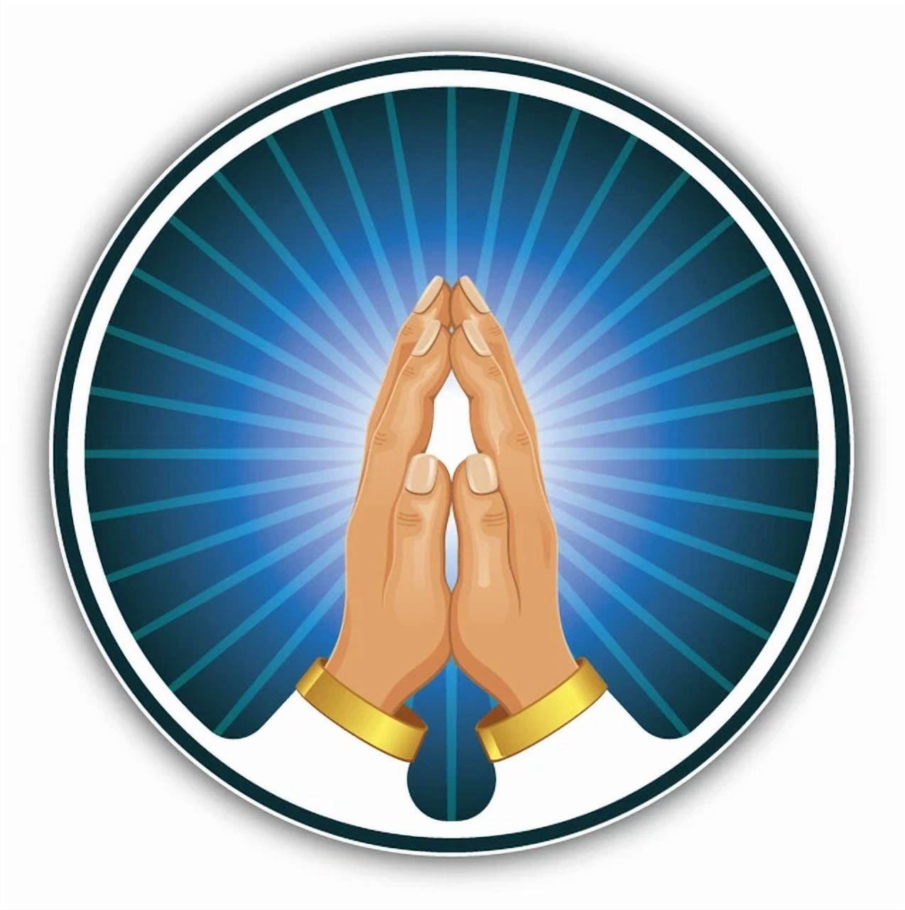 DOPASTICKER Praying Hands Label Religion Car Sticker Phone Water Bottle ...