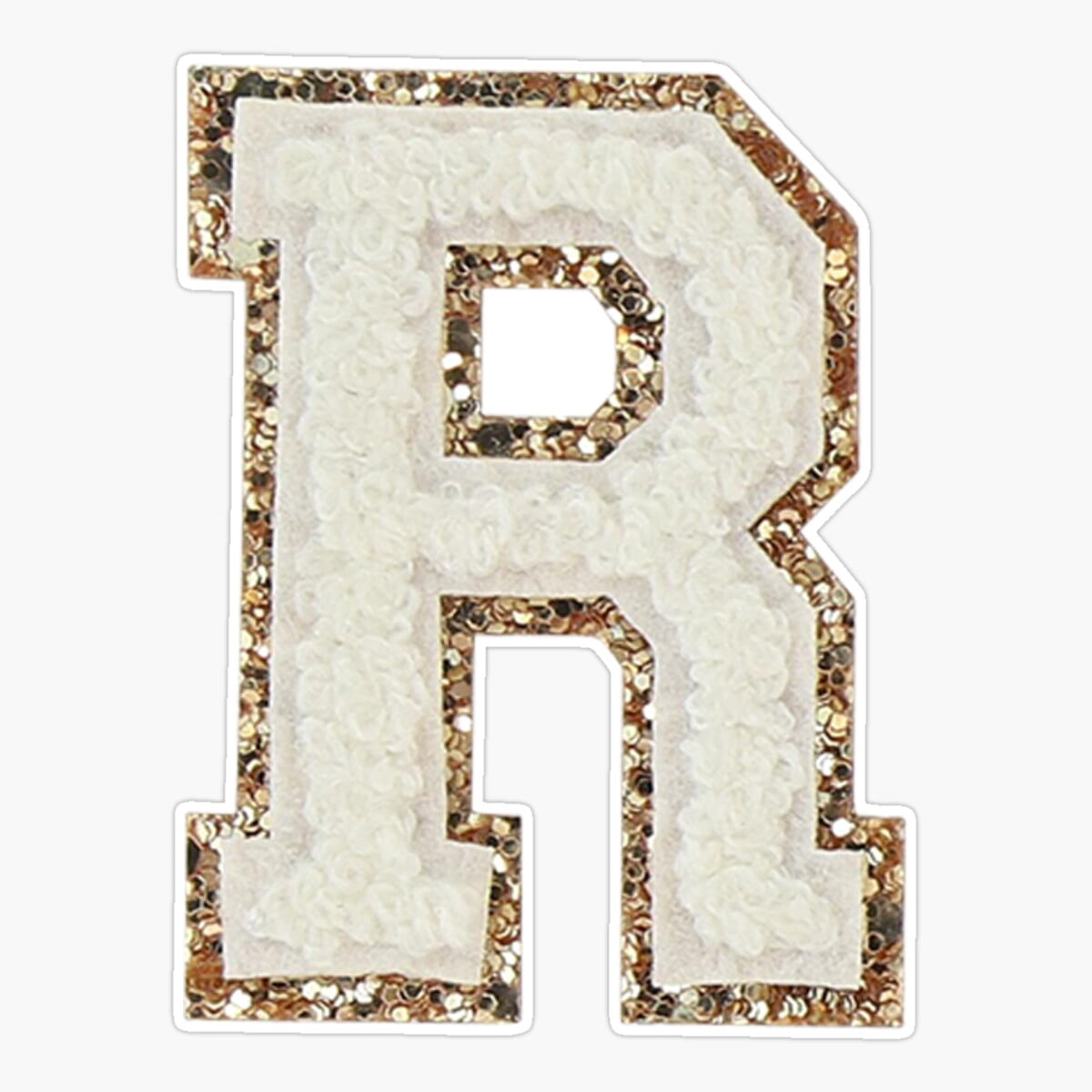DOPASTICKER Preppy White Varsity Letter R Sticker, Phone Sticker Car ...