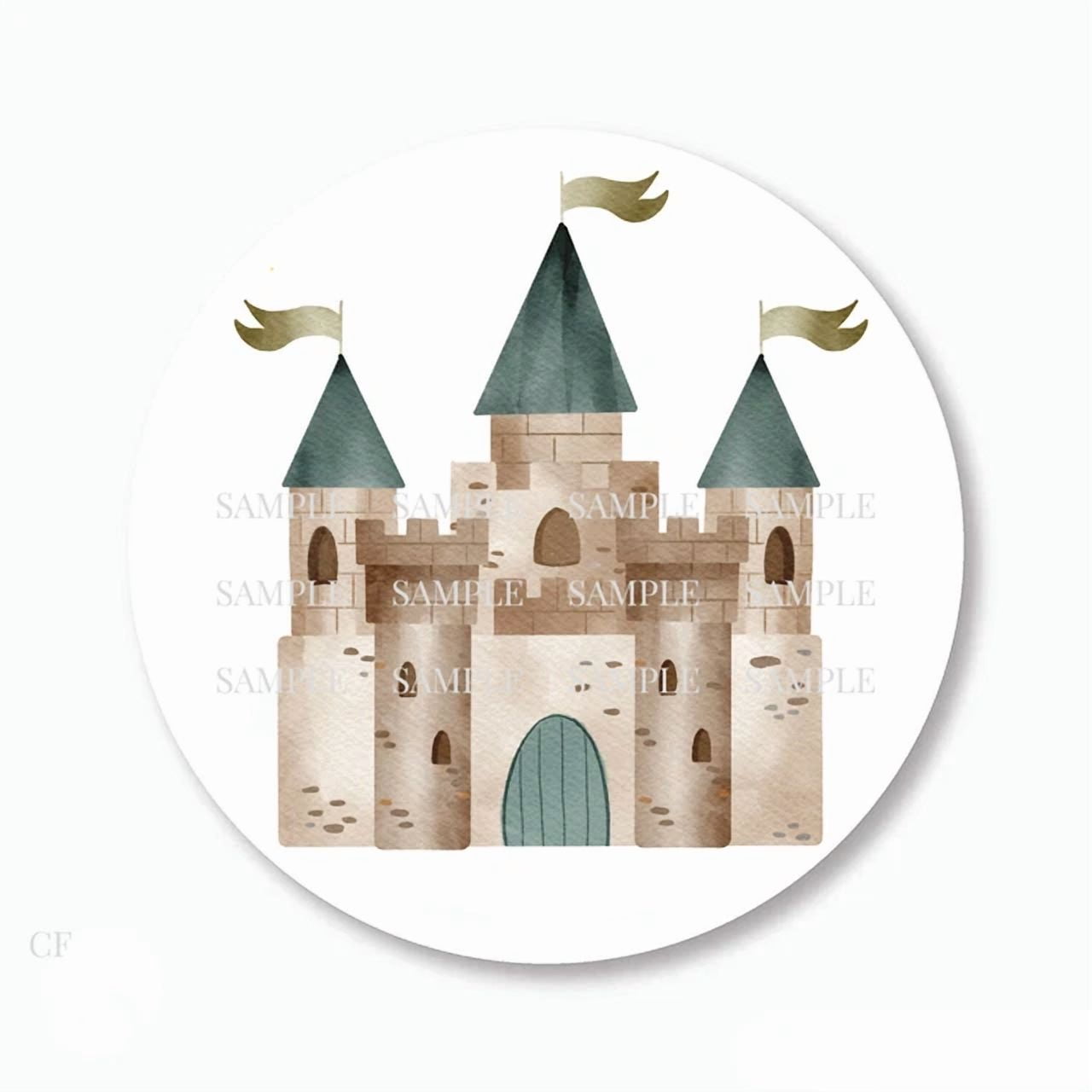 DOPASTICKER Princess Castle Kings Castle Stickers Favor Scrapbook ...