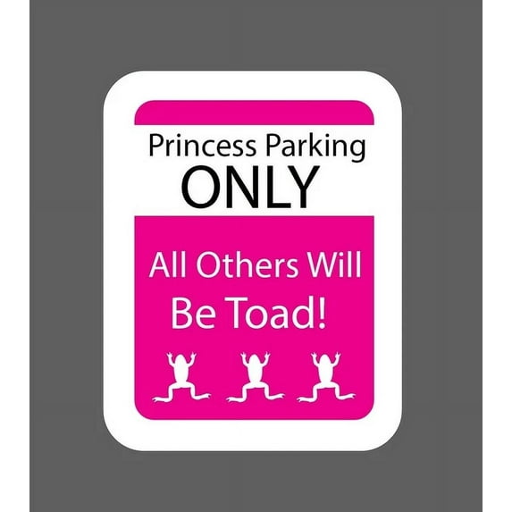 DOPASTICKER Princess Parking Sticker Pink Sticker Phone Sticker, Latop ...