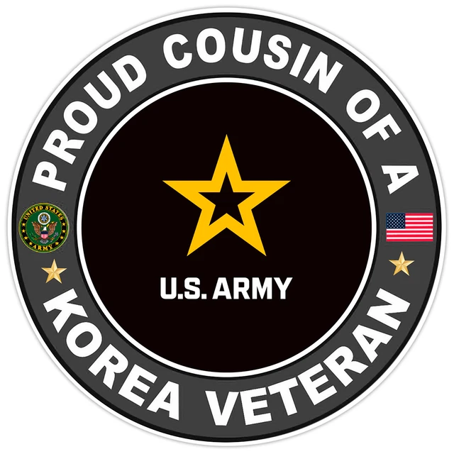 DOPASTICKER Proud Cousin Of Pra Korea Veteran Sticker Military Soldier ...
