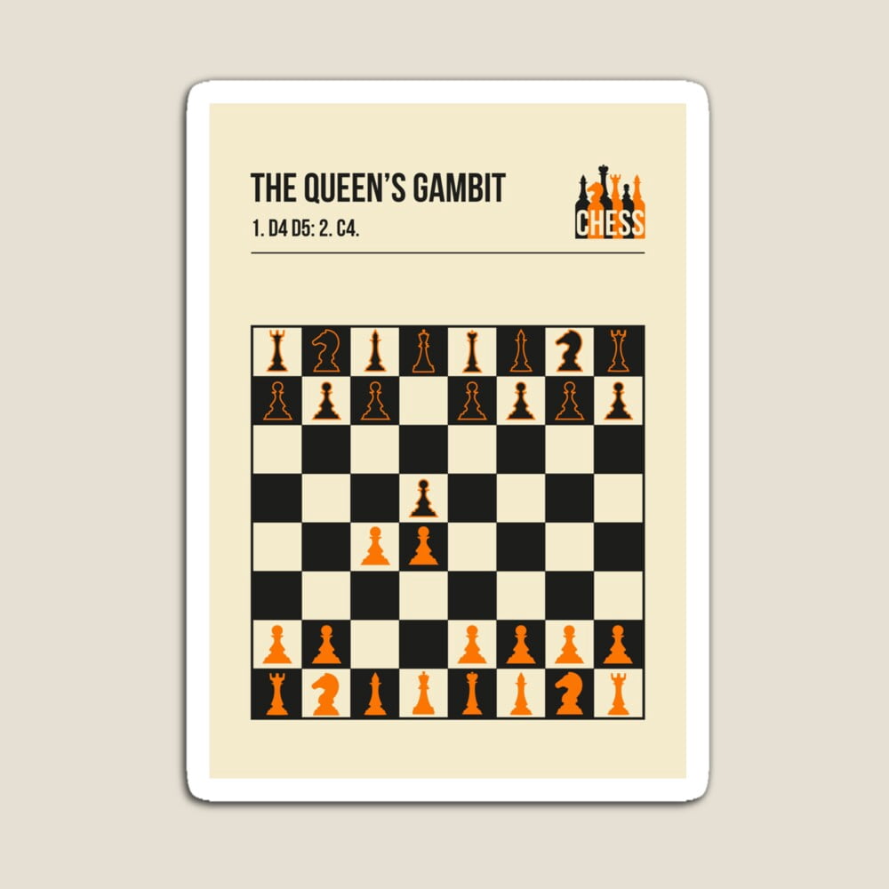Gambit Sticker DOPASTICKER The Queens Gambit Chess Opening Poster Fine Art Print ...