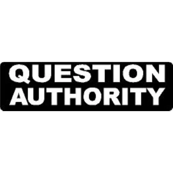 DOPASTICKER Question Authority Sticker Hard Hat Sticker Phone Decal ...