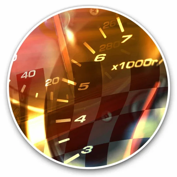 DOPASTICKER Race Car Speedometer Racing Cool Gift Decorative Laptop ...