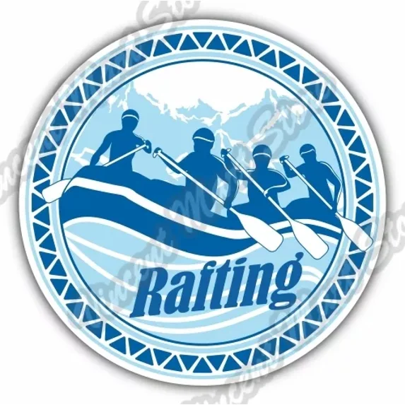 River Raft Sticker DOPASTICKER Rafting River Raft Mountain Whitewater Fun Car Sticker ...
