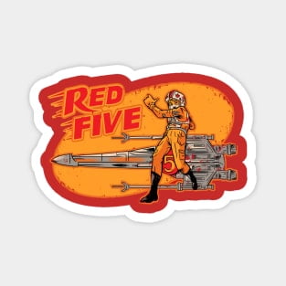 DOPASTICKER Red Five Decorative Laptop, Phone Stickers, Waterproof