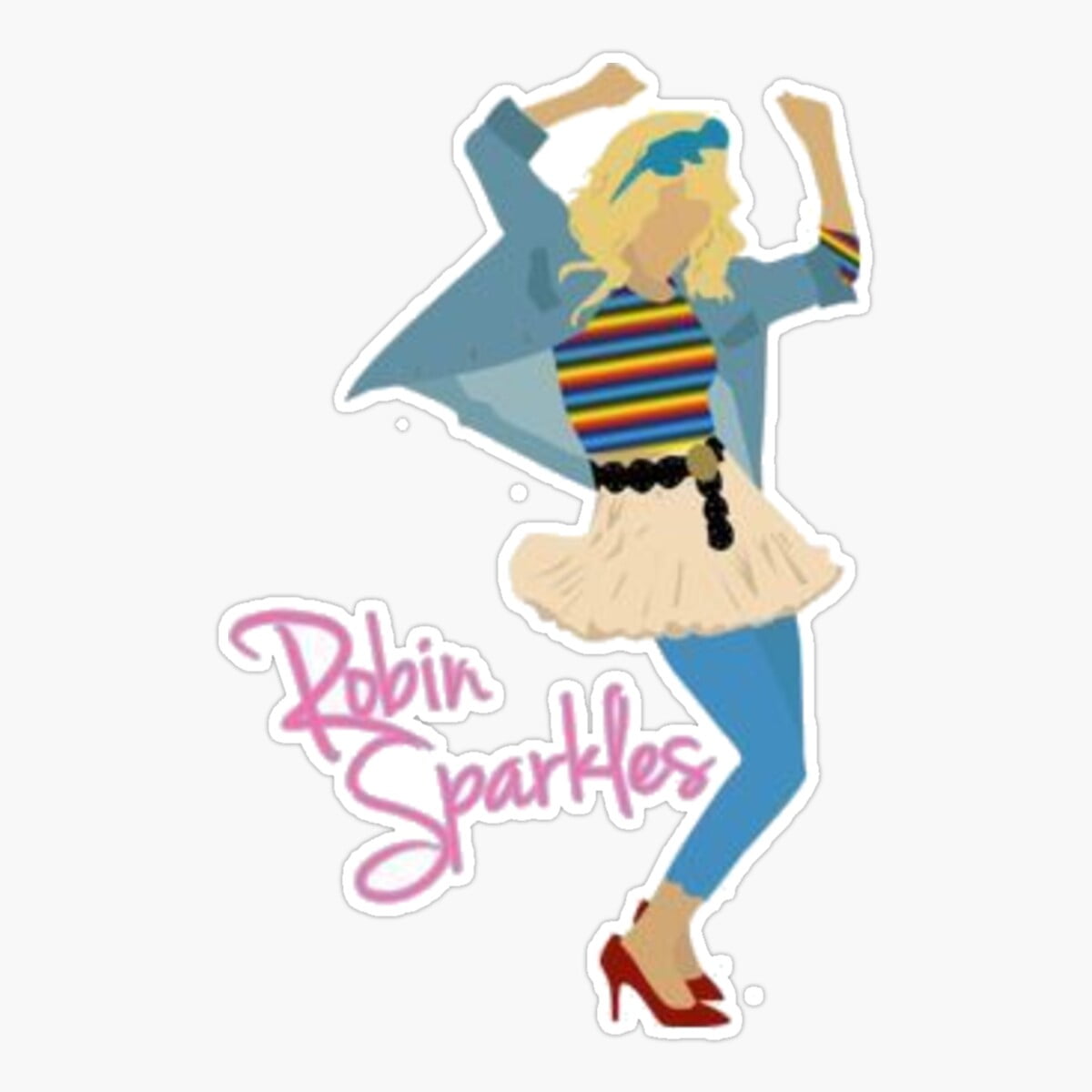 DOPASTICKER Robin Sparkles Sticker, Phone Sticker Car Stickers ...