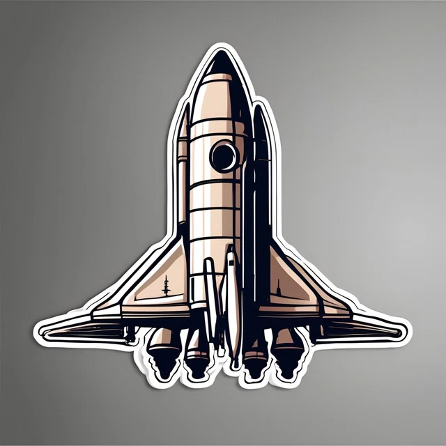 DOPASTICKER Rocket Ship Sticker Phone Decal Water Bottle Stickers, Cars ...