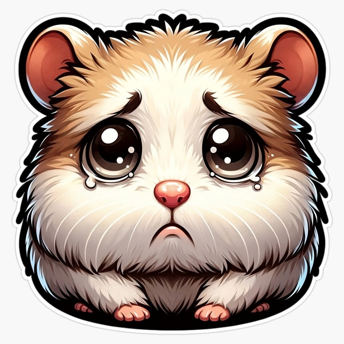 Hatch Sad Sticker DOPASTICKER Sad Hamster - Tender Moments Sticker, Phone Sticker Car ...