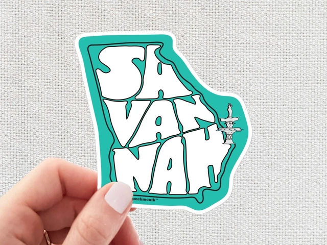 DOPASTICKER Savannah Georgia Travel Luggage Sticker, Savannah Decal ...