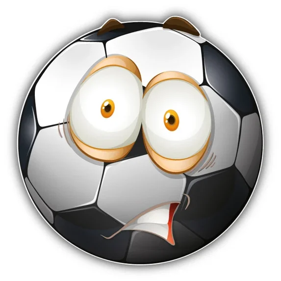 DOPASTICKER Scared Soccer Ball Face Sticker Decal Phone Decal Water ...