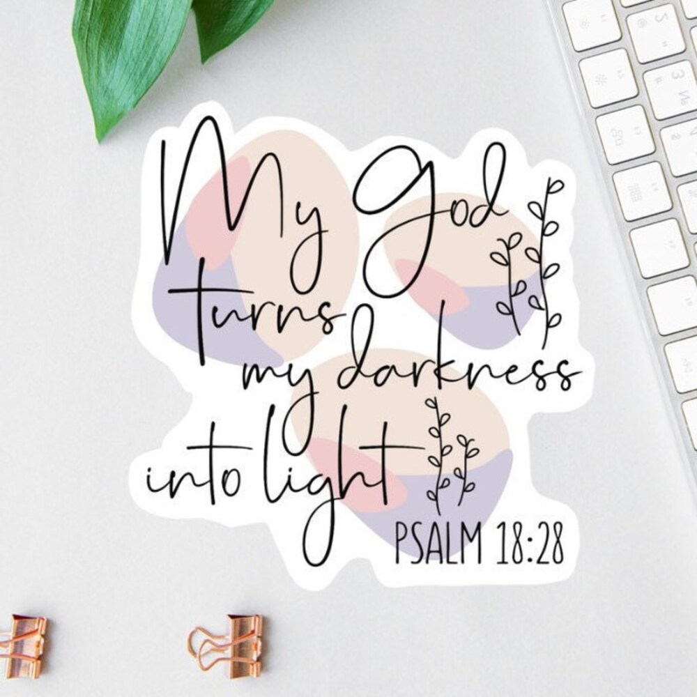 DOPASTICKER Scripture Sticker, Psalm 18 Stickers, Laptop Sticker, Water ...