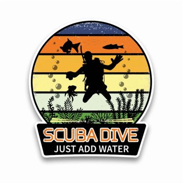 Real Sticky 'Diver Down' Skull Decal – Scuba Diving Sticker For Car, Cup, Tank, Or Bumper