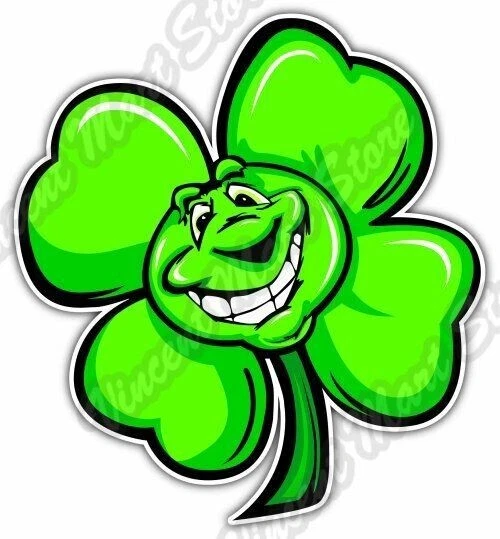 Irish American Flag Shamrock Clover Vinyl Decal Sticker - Yellow, 6 Inch Car, Laptop, Window Decal