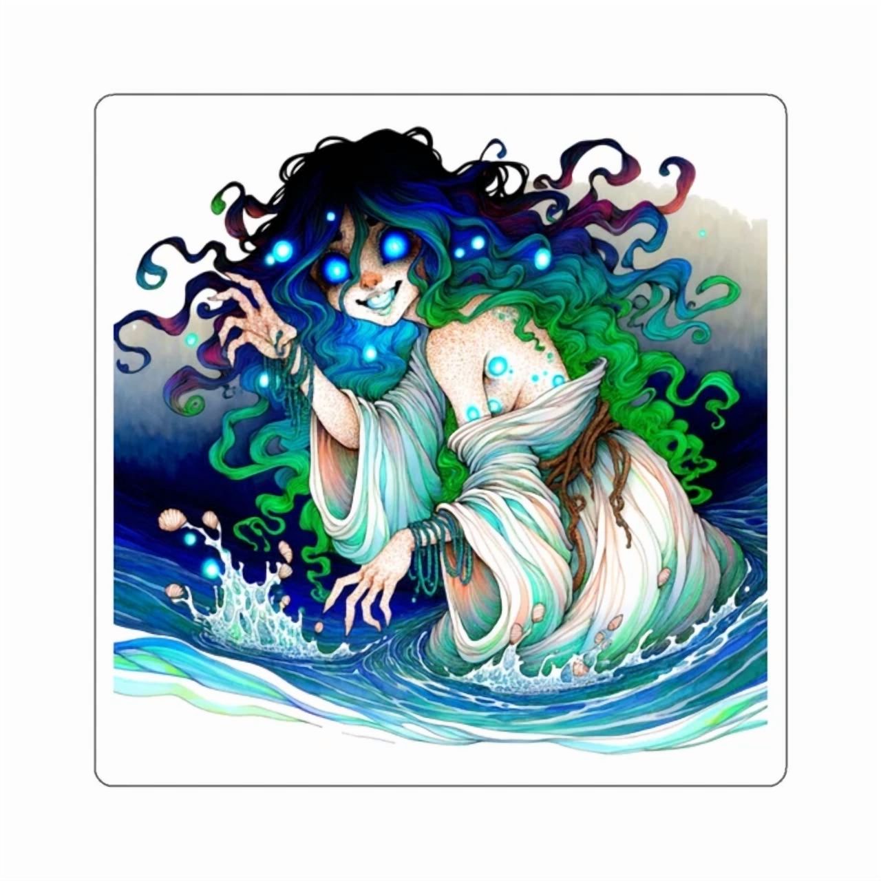 Sirens Sticker DOPASTICKER Siren Girl Sea Nature Haunting Art, Phone Sticker, Lover ...