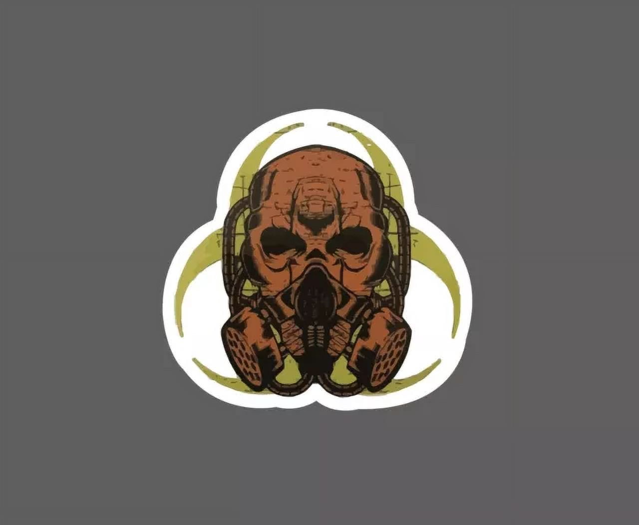 DOPASTICKER Skull Gas Mask Biohazard Waterproof Decorative Laptop ...