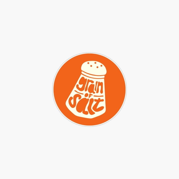 DOPASTICKER Small Sticker Only, Grain Of Salt Tipping Salt Shaker ...