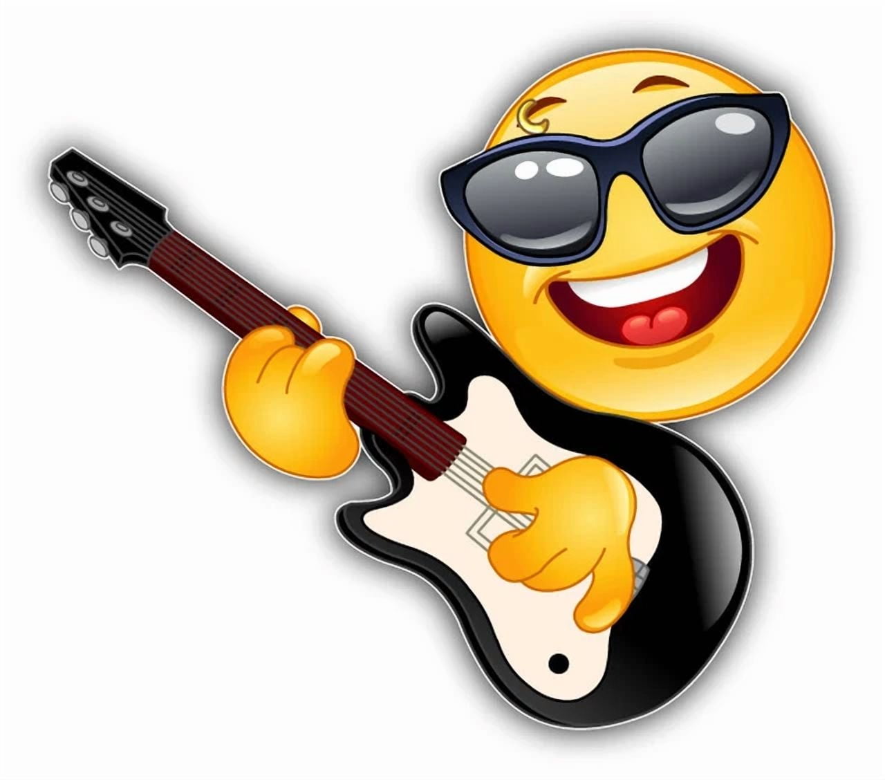 DOPASTICKER Smile Guitarist Car Sticker Phone Water Bottle Stickers ...